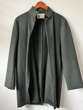 Lanvin Olive Green Open Jacket Wool Coat Summer 2015 Collection S/M New